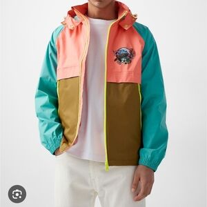 Scotch & Soda Nylon Color Blocked Hooded Parka